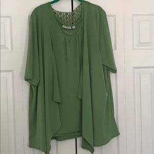 Susan Graver green crochet set